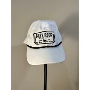 Grey Rock Golf Club White Pukka Brand Rope Ballcap Hat